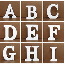 Load image into Gallery viewer, 1pc 10CMX10CM White Wooden Letter English Alphabet