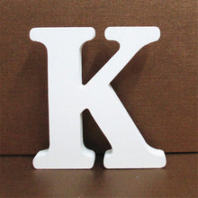 Load image into Gallery viewer, 1pc 10CMX10CM White Wooden Letter English Alphabet