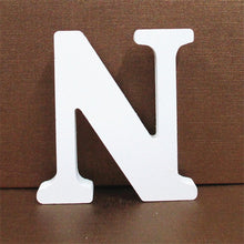 Load image into Gallery viewer, 1pc 10CMX10CM White Wooden Letter English Alphabet