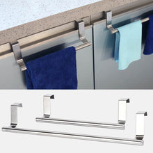 Load image into Gallery viewer, Towel Racks Over Kitchen Cabinet Door, Bathroom Shelf. Many uses. Available in 2 sizes.
