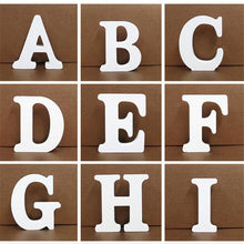 Load image into Gallery viewer, 1pc 10CMX10CM White Wooden Letter English Alphabet
