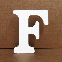 Load image into Gallery viewer, 1pc 10CMX10CM White Wooden Letter English Alphabet
