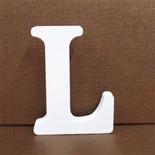 Load image into Gallery viewer, 1pc 10CMX10CM White Wooden Letter English Alphabet
