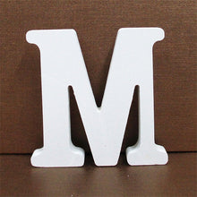 Load image into Gallery viewer, 1pc 10CMX10CM White Wooden Letter English Alphabet
