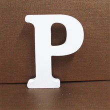 Load image into Gallery viewer, 1pc 10CMX10CM White Wooden Letter English Alphabet
