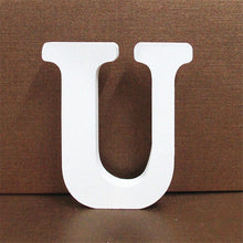 Load image into Gallery viewer, 1pc 10CMX10CM White Wooden Letter English Alphabet
