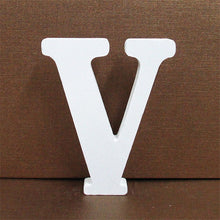 Load image into Gallery viewer, 1pc 10CMX10CM White Wooden Letter English Alphabet
