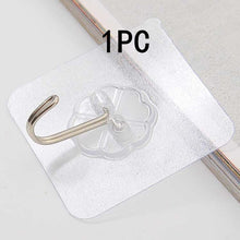 Load image into Gallery viewer, 10/5/1 PCS Hanger Hook Suction Cup Adhesive Transparent, Stainless Steel Hook
