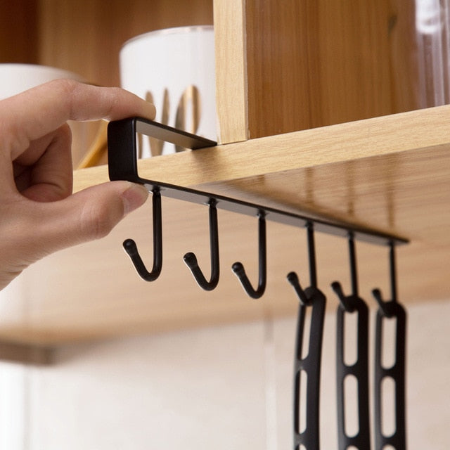 Bearing Stronger Free of Punch Storage Shelf Hanging Cap Paper Shelves Kitchen Iron Multifunction Hanger - 1 Piece