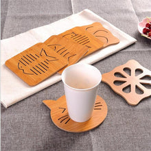 Load image into Gallery viewer, Wood Coasters Bamboo, Pot Mat, Bowl Mat, Insulation Pad
