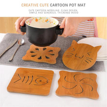 Load image into Gallery viewer, Wood Coasters Bamboo, Pot Mat, Bowl Mat, Insulation Pad
